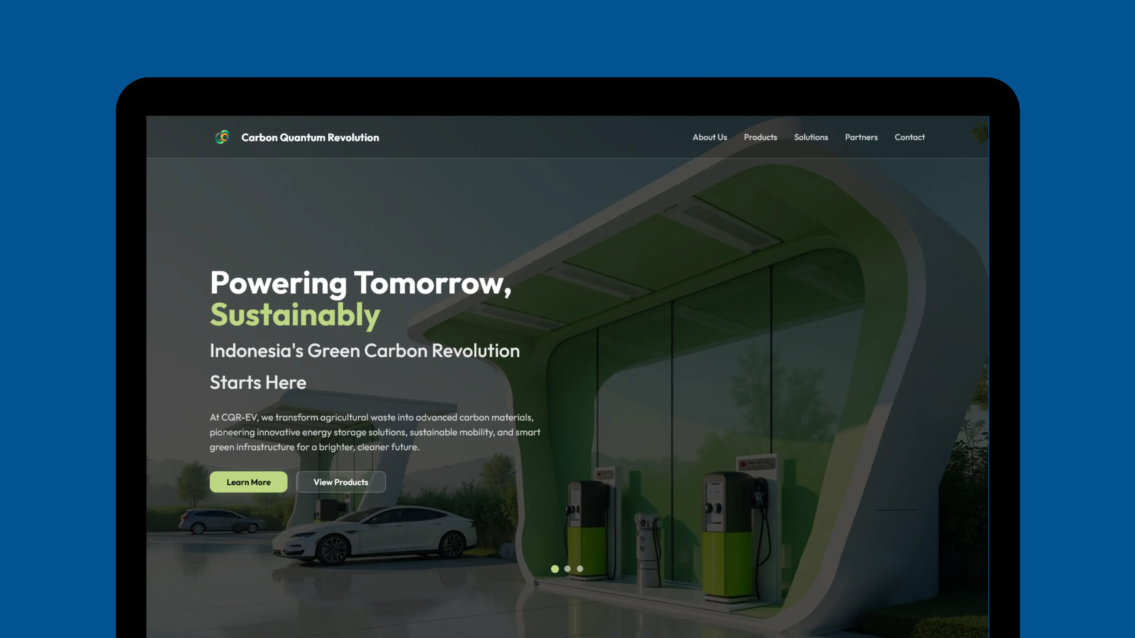 CQR EV - Company Profile website project oleh Ascend Web