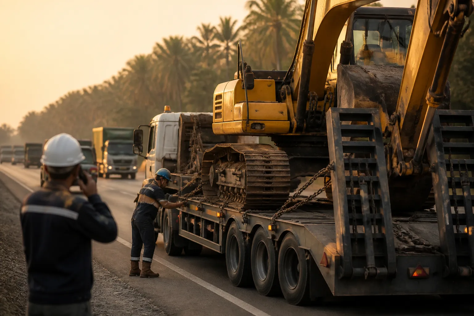 Latar operasional logistik dan material industri