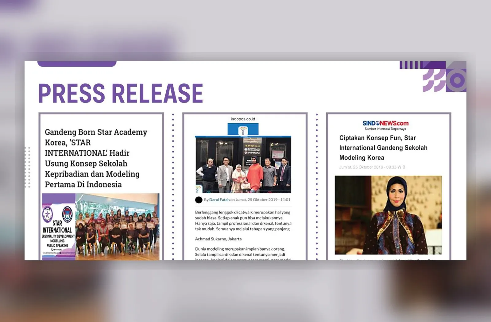Press release page one