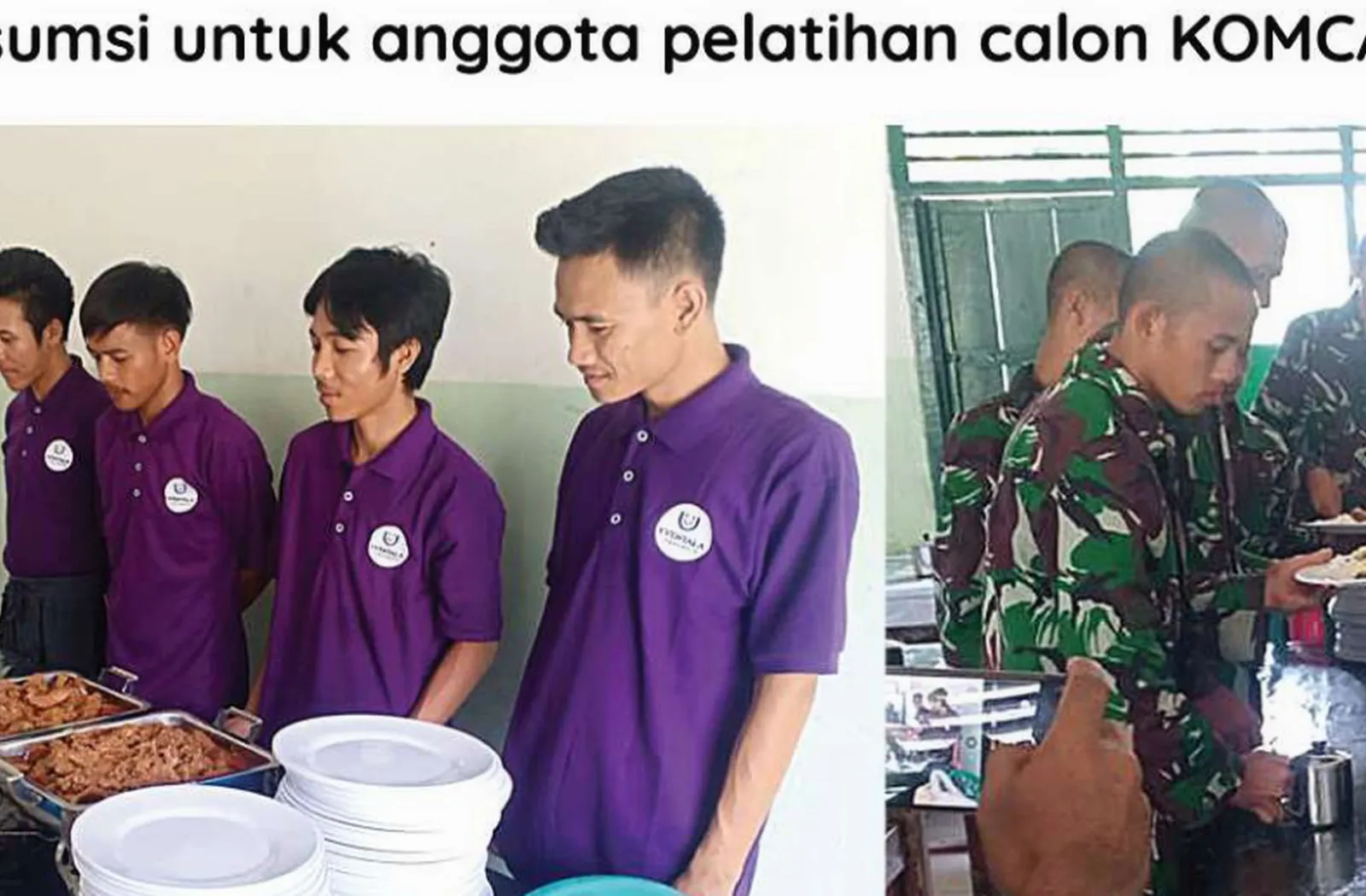 Pengadaan konsumsi calon KOMCAD TNI 2022