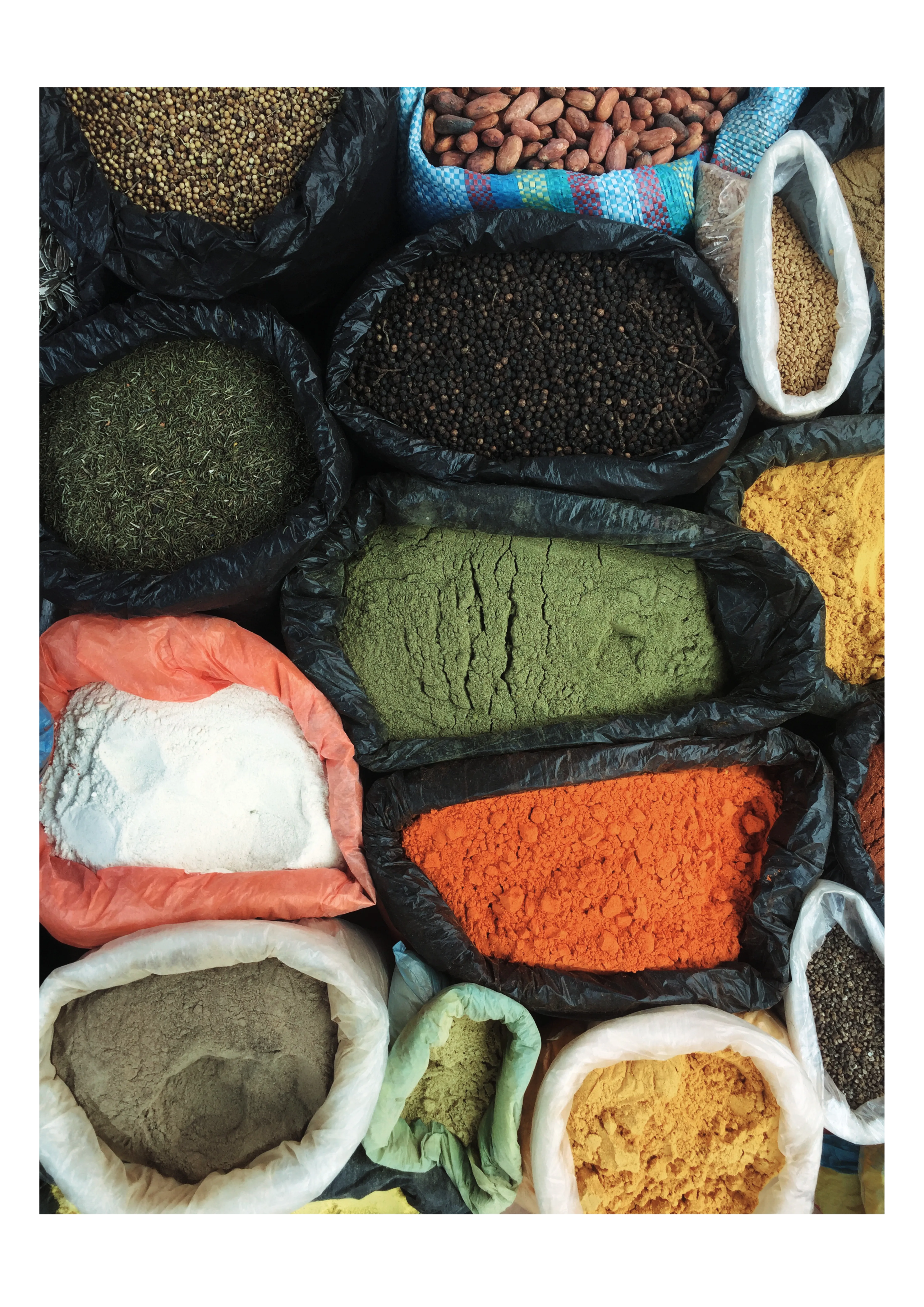 Spice assortment overview