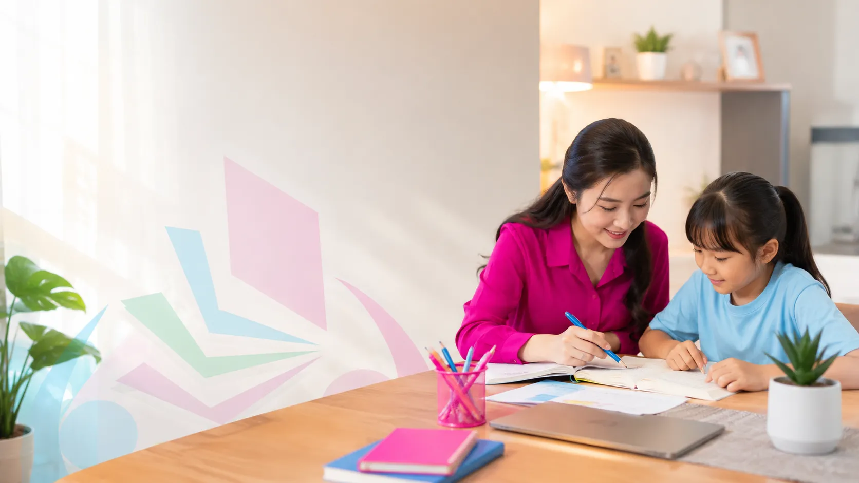 Kelompok siswa belajar bersama dengan pendampingan tutor
