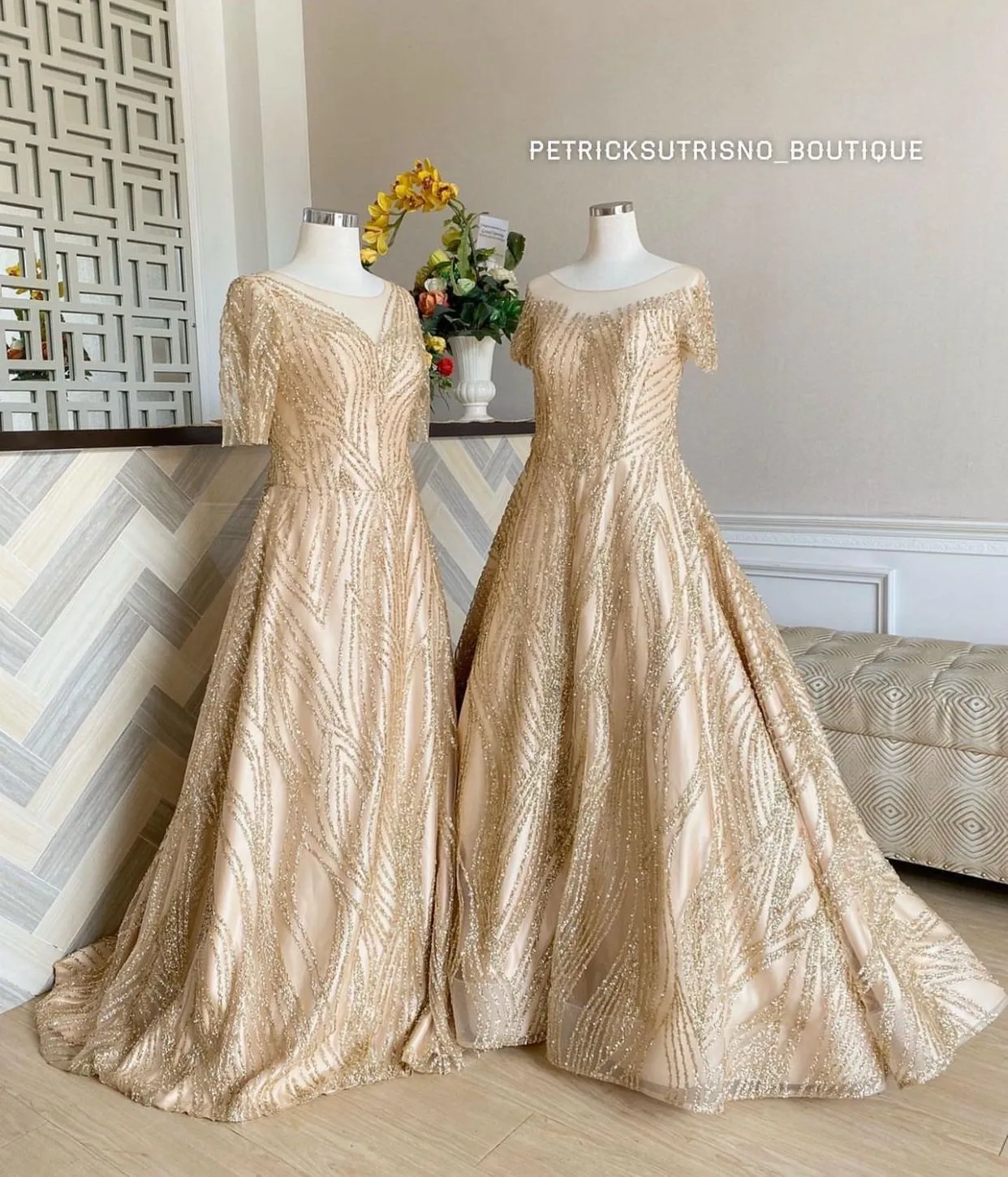 Champagne Art Deco Gown