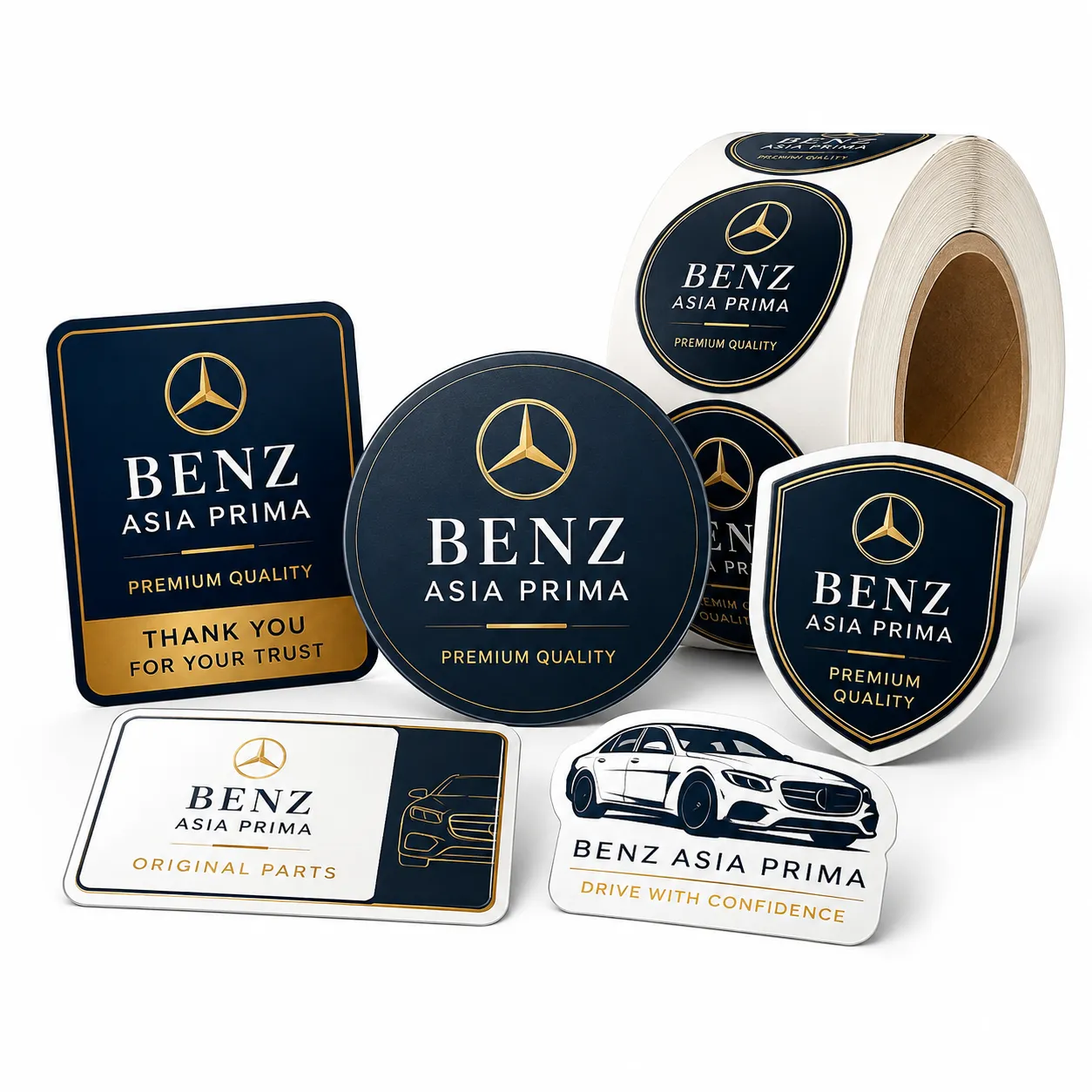 Label Stiker Custom PT Benz Asia Prima