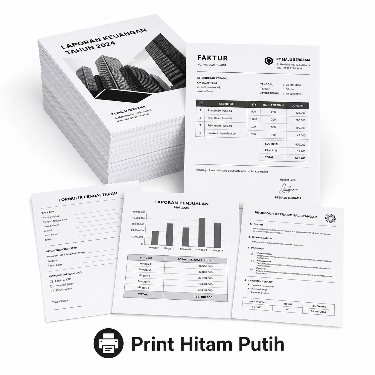 Print Hitam Putih PT Benz Asia Prima