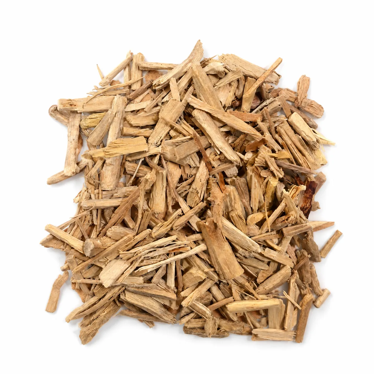 Flakes and chips of aromatic wood material