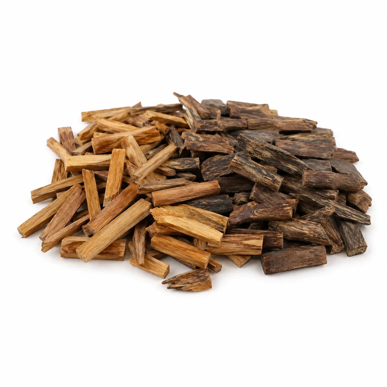 Natural aromatic wood sticks in light and dark wood tones