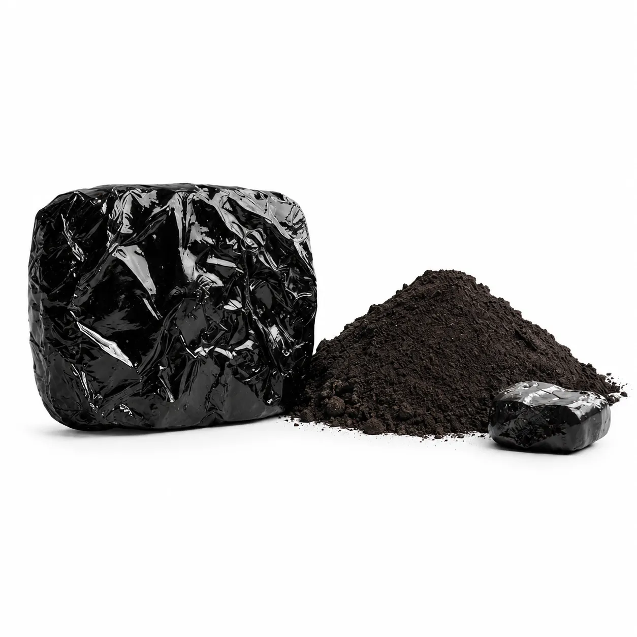 Natural resin extract shown as resin material