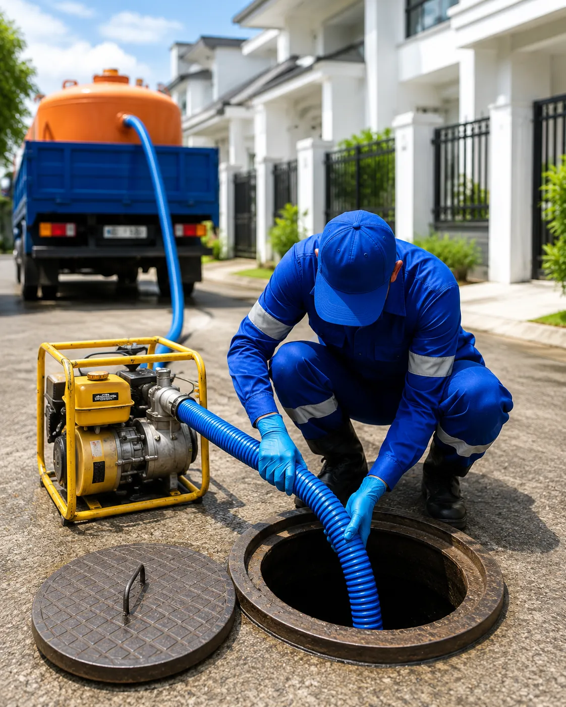 Proses sedot WC dan septic tank