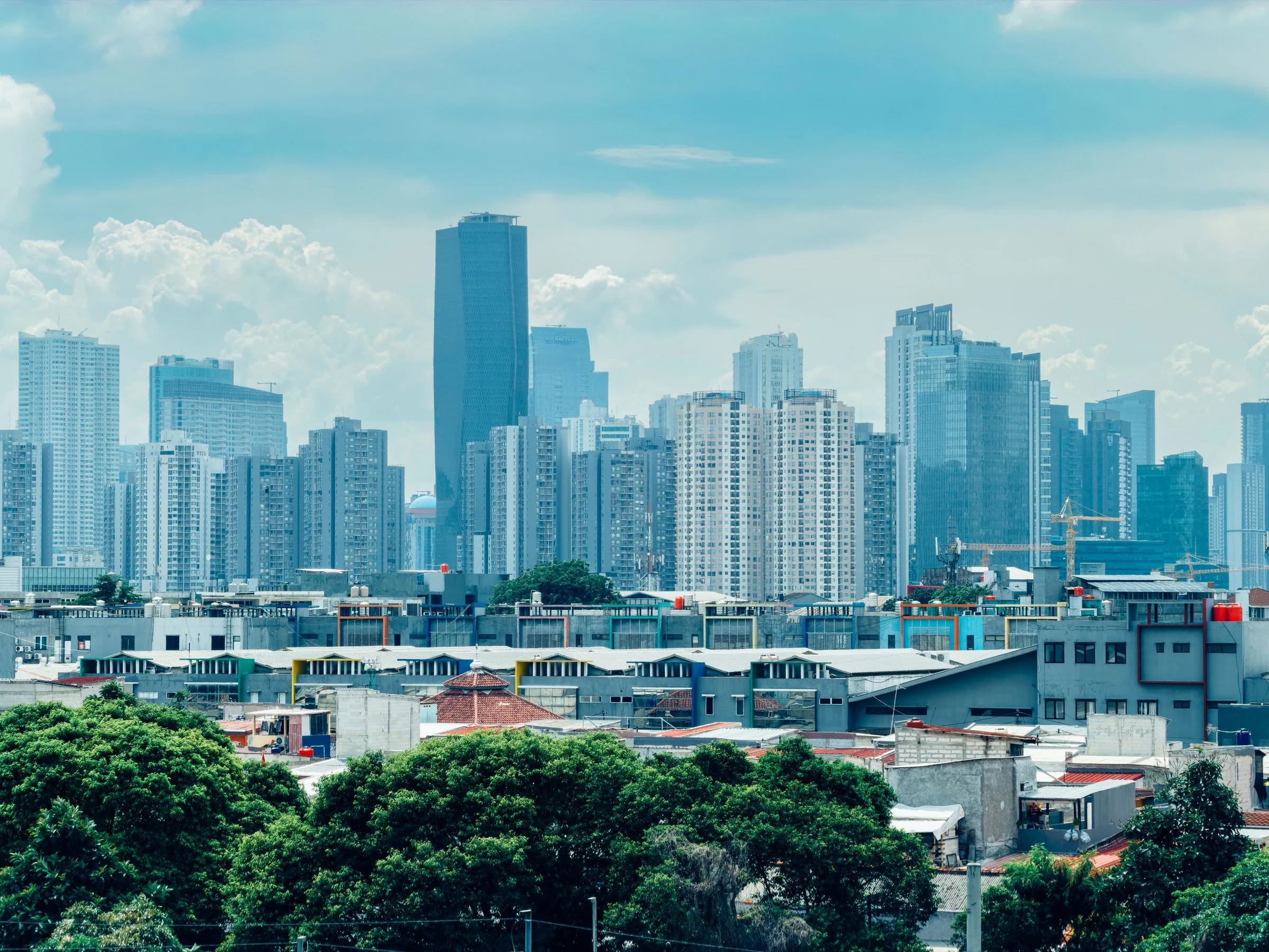Modern skyscrapers across the Jakarta skyline