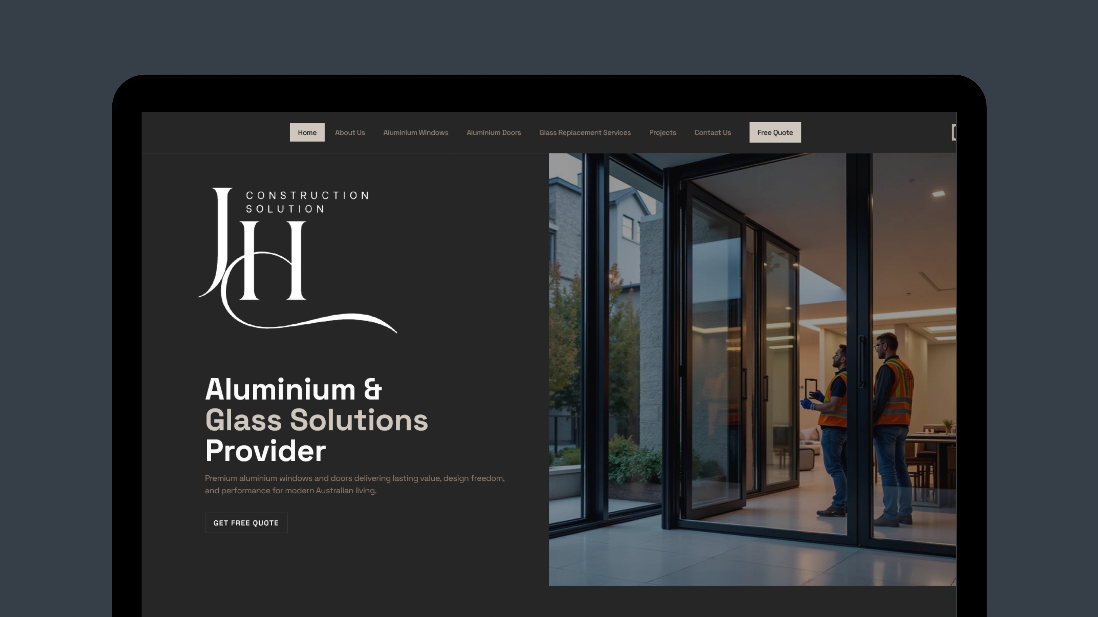 JH Construction Solution - Company Profile website project oleh Ascend Web