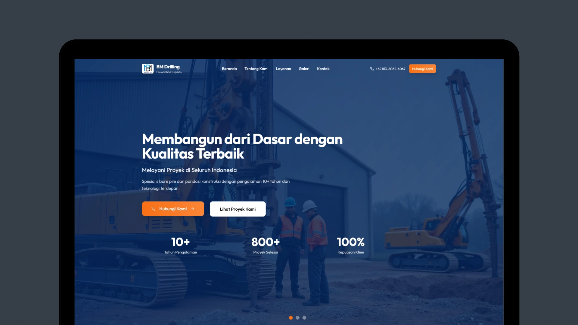 BM Drilling - Company Profile website project oleh Ascend Web