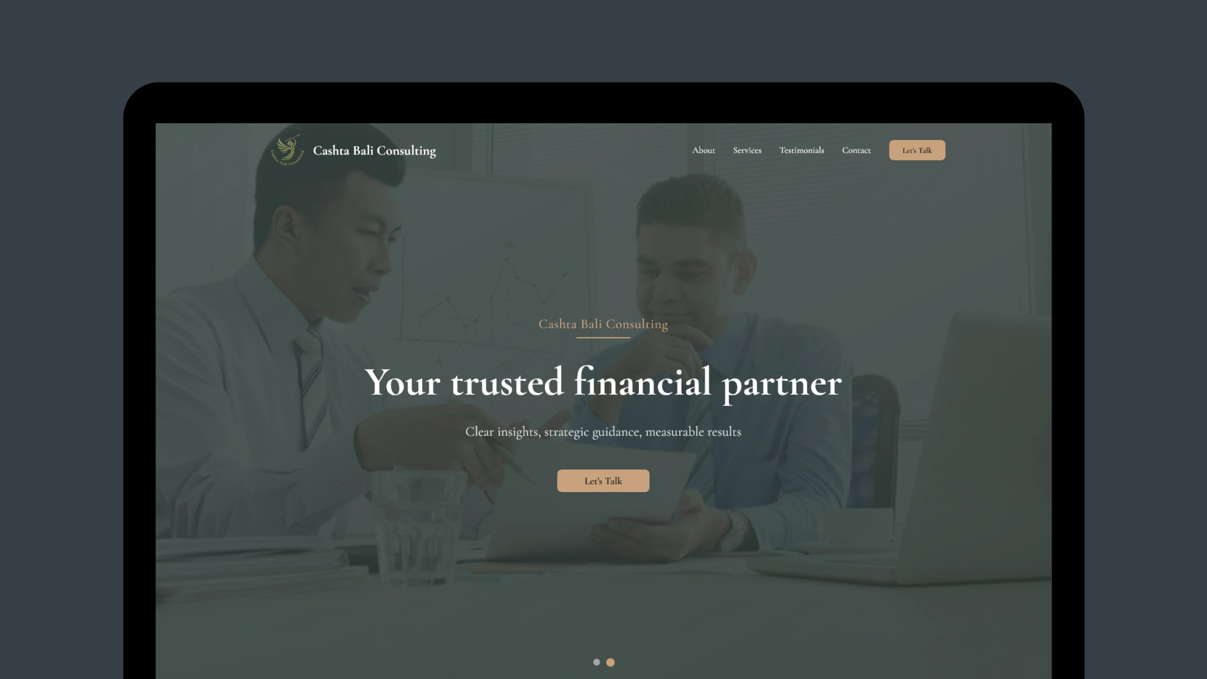 Cashta Bali - Finance Consulting website project oleh Ascend Web