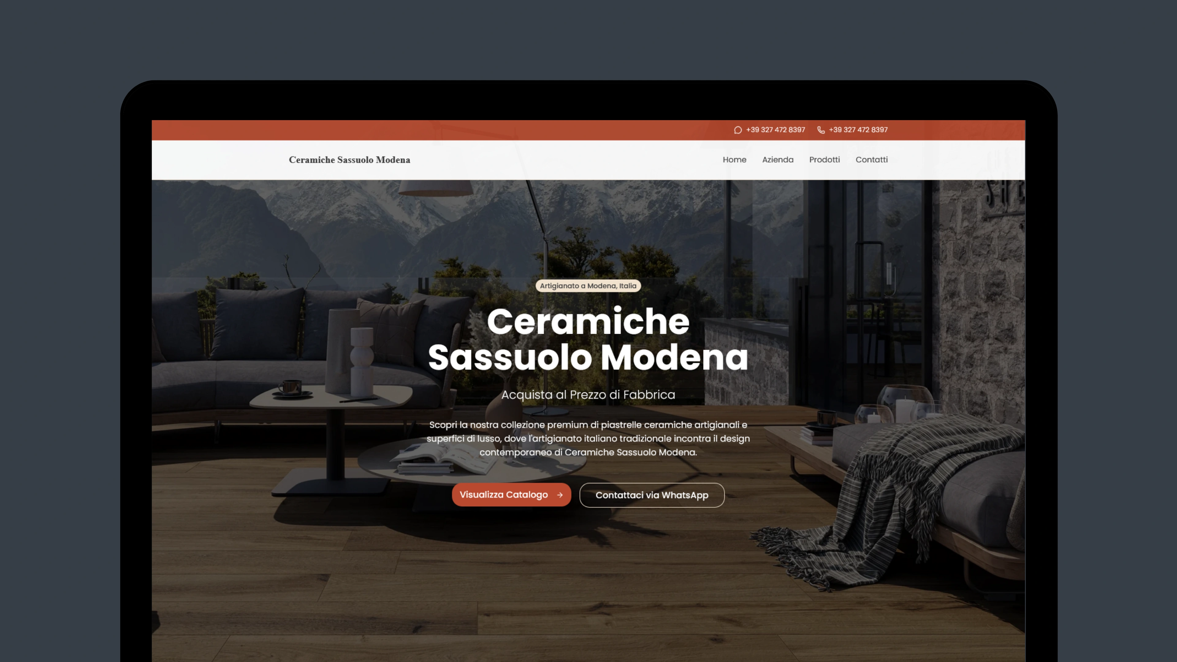 Ceramiche Sassuolo Modena - Italian Ceramic website project oleh Ascend Web