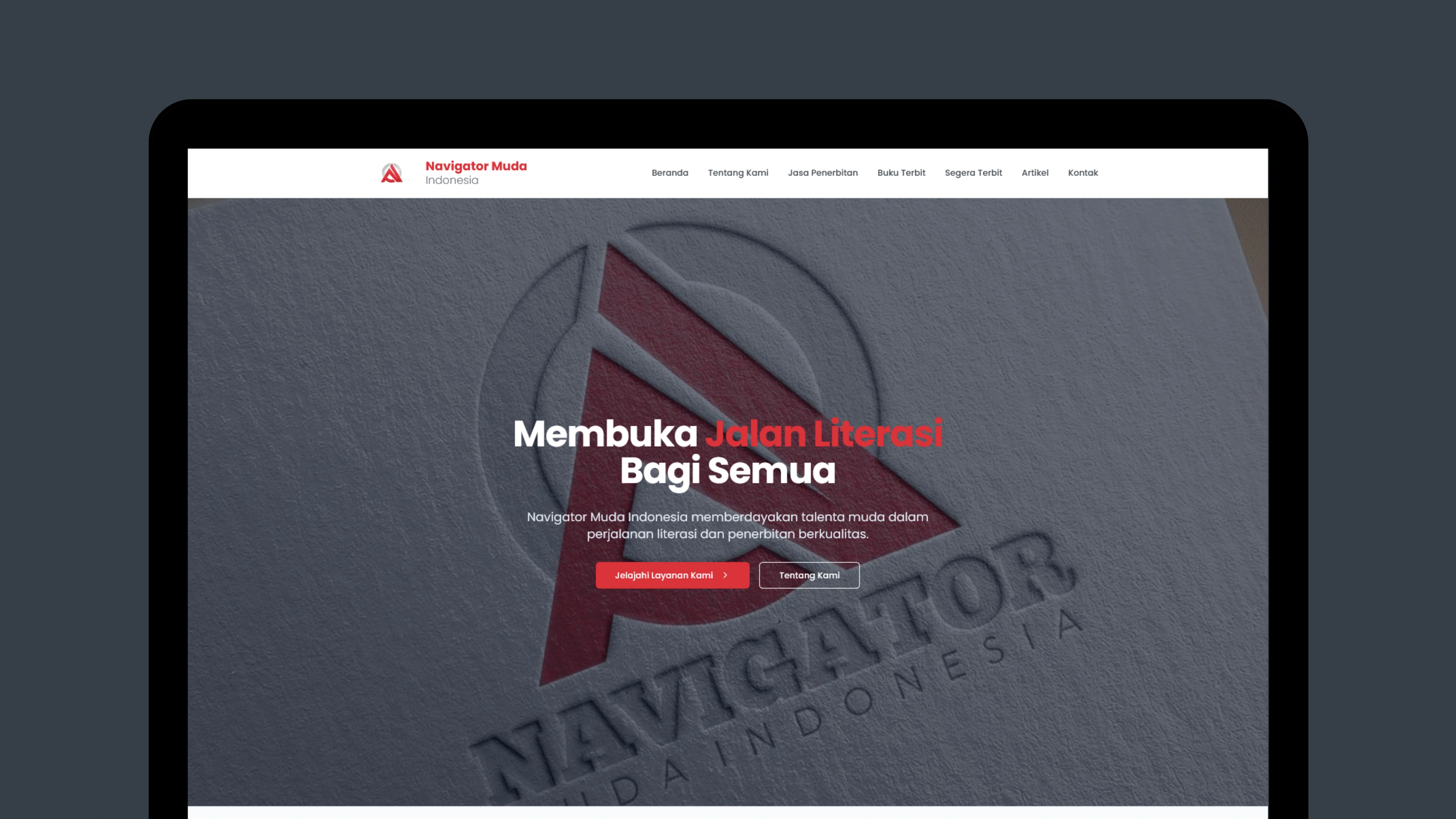 Navigator Muda - Publishing Company website project oleh Ascend Web